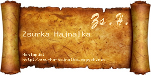Zsurka Hajnalka névjegykártya